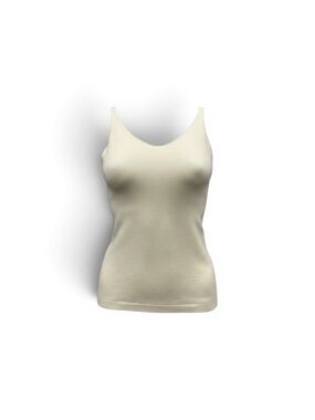 Sleeveless V-Neck Tank Top in Cream (butter)